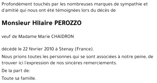 Hilaire PEROZZO