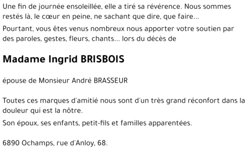 Ingrid BRISBOIS