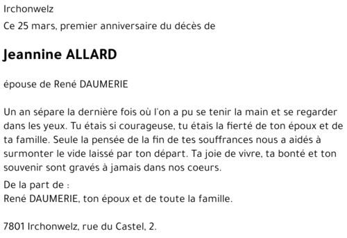 Jeannine ALLARD