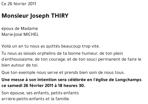 Joseph THIRY