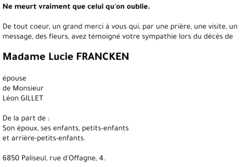 Lucie FRANCKEN