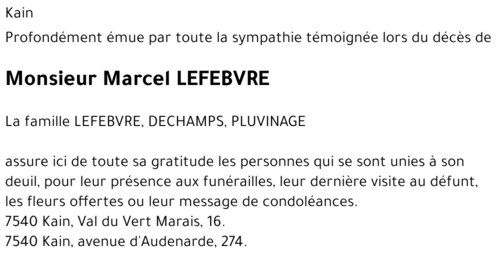 Marcel LEFEBVRE
