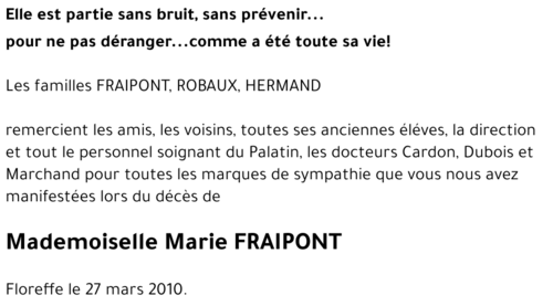 Marie FRAIPONT