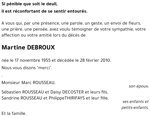 Martine DEBROUX