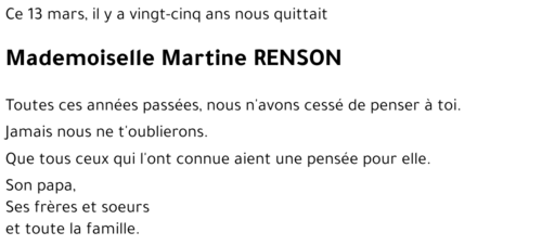 Martine RENSON