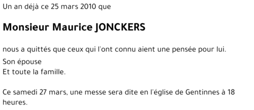 Maurice JONCKERS