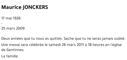 Maurice JONCKERS
