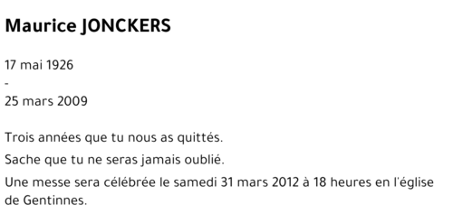 Maurice JONCKERS