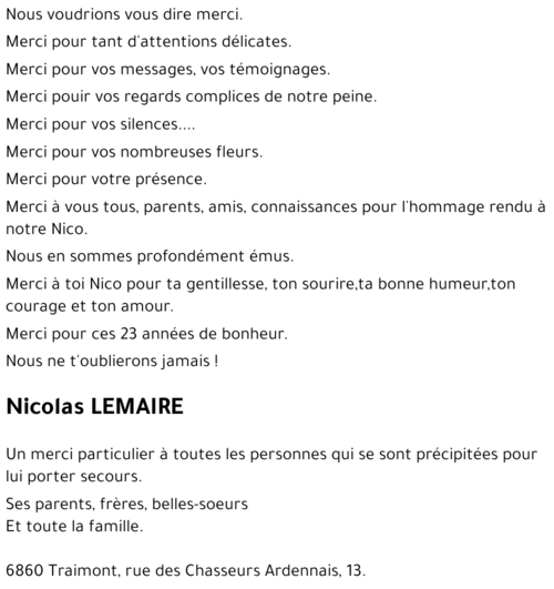 Nicolas LEMAIRE