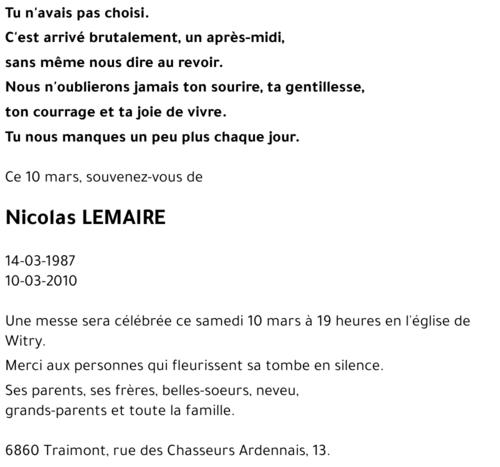 Nicolas LEMAIRE