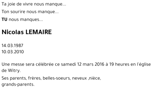 Nicolas LEMAIRE