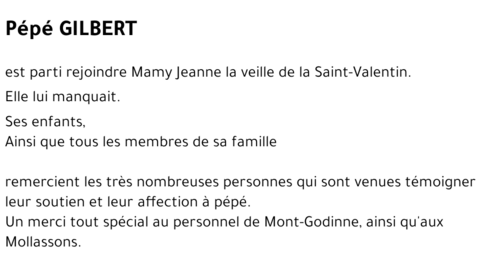 Pépé GILBERT