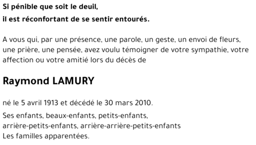 Raymond LAMURY