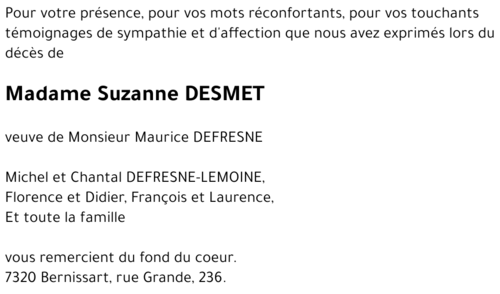 Suzanne DESMET