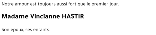 Vincianne HASTIR
