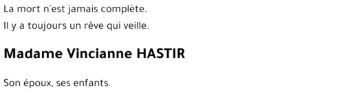 Vincianne HASTIR