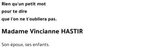 Vincianne HASTIR