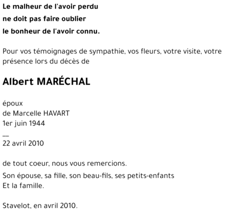 Albert MARECHAL