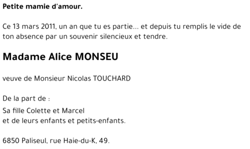Alice MONSEU