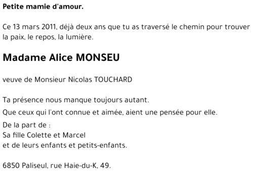 Alice MONSEU