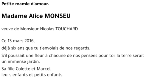 Alice MONSEU
