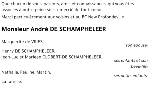 André DE SCHAMPHELEER