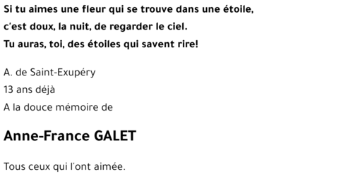 Anne-France GALET