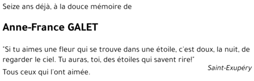 Anne-France GALET