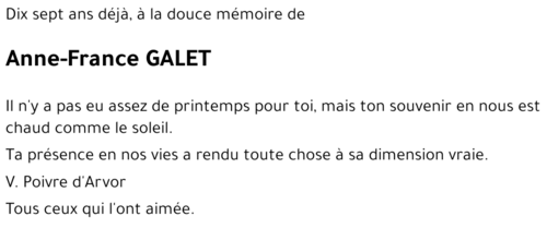 Anne-France GALET