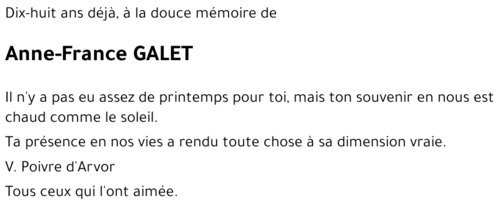 Anne-France GALET