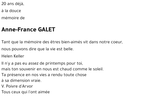 Anne-France GALET