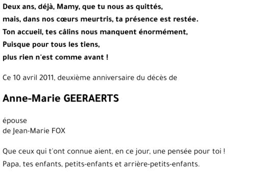Anne-Marie GEERAERTS