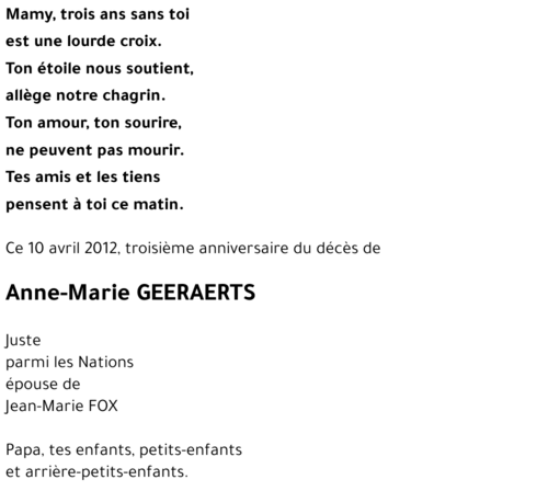 Anne-Marie GEERAERTS