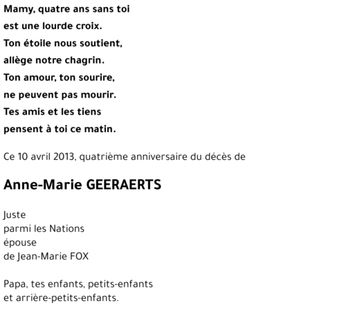 Anne-Marie GEERAERTS