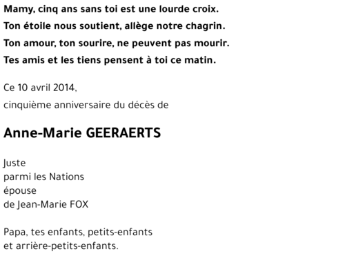 Anne-Marie GEERAERTS
