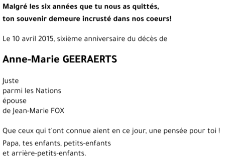 Anne-Marie GEERAERTS
