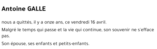 Antoine GALLE