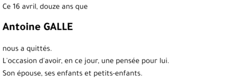 Antoine GALLE