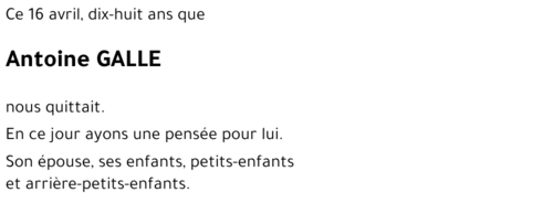 Antoine GALLE