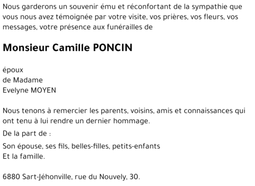 Camille PONCIN