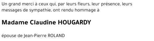 Claudine HOUGARDY