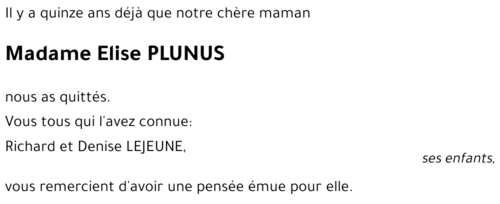 Elise PLUNUS