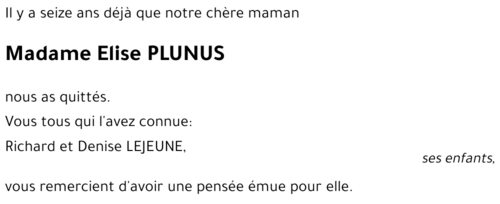 Elise PLUNUS