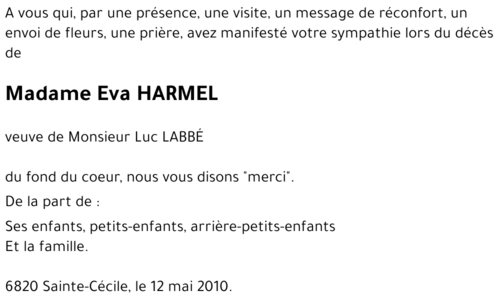 Eva HARMEL