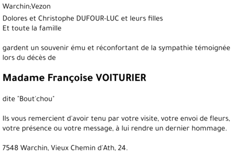 Françoise VOITURIER