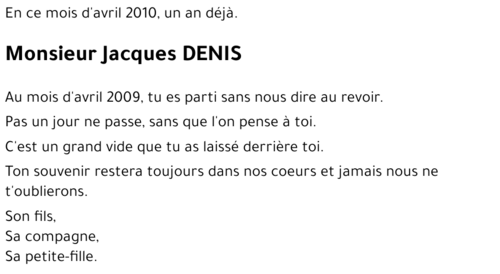 Jacques DENIS