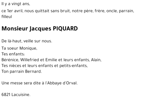 Jacques PIQUARD
