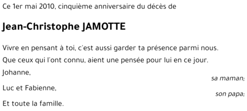 Jean-Christophe JAMOTTE