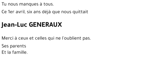 Jean-Luc GENERAUX
