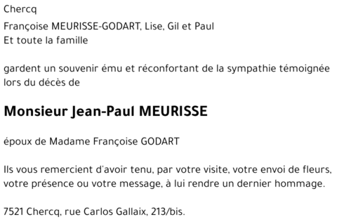 Jean-Paul MEURISSE